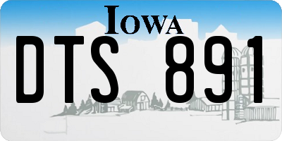 IA license plate DTS891