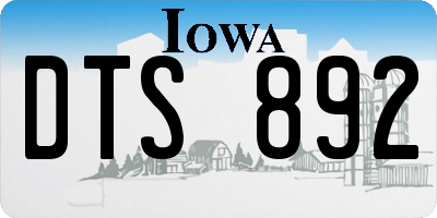 IA license plate DTS892
