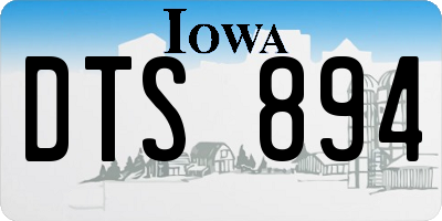 IA license plate DTS894