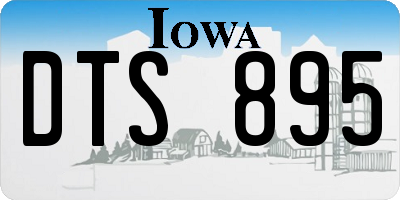 IA license plate DTS895