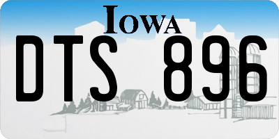 IA license plate DTS896