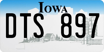 IA license plate DTS897
