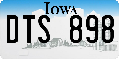 IA license plate DTS898