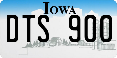 IA license plate DTS900