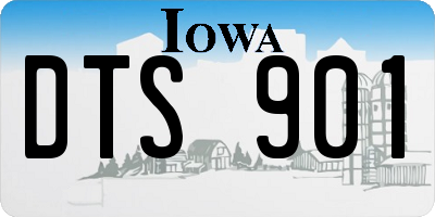 IA license plate DTS901