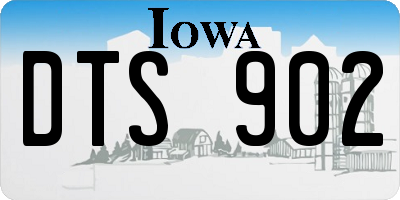 IA license plate DTS902