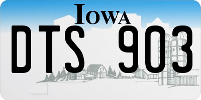 IA license plate DTS903