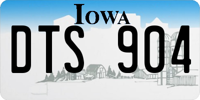 IA license plate DTS904