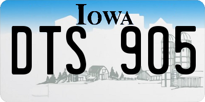 IA license plate DTS905