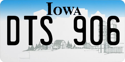 IA license plate DTS906