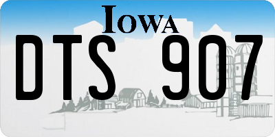 IA license plate DTS907