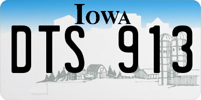 IA license plate DTS913