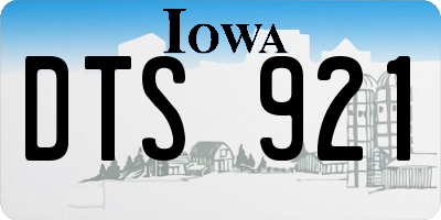 IA license plate DTS921