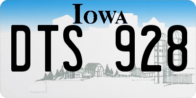 IA license plate DTS928