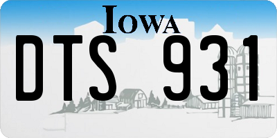 IA license plate DTS931
