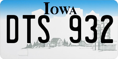 IA license plate DTS932