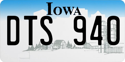 IA license plate DTS940