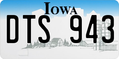 IA license plate DTS943