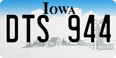 IA license plate DTS944