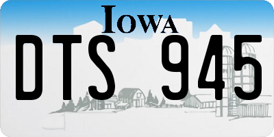 IA license plate DTS945