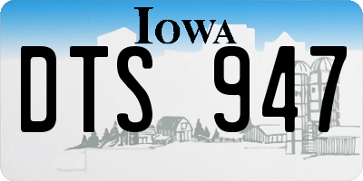 IA license plate DTS947