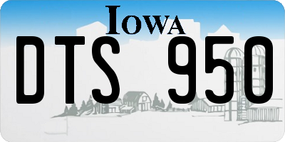 IA license plate DTS950