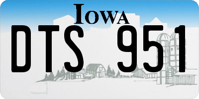 IA license plate DTS951