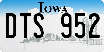IA license plate DTS952