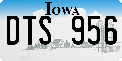 IA license plate DTS956