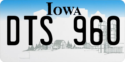 IA license plate DTS960