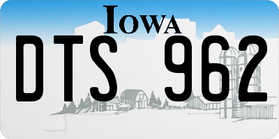 IA license plate DTS962