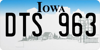 IA license plate DTS963