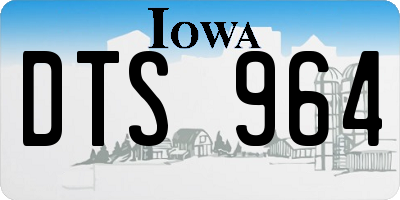 IA license plate DTS964