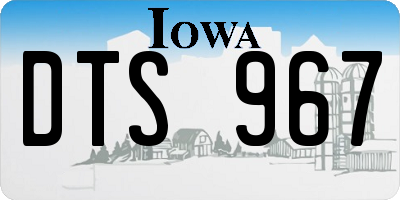 IA license plate DTS967