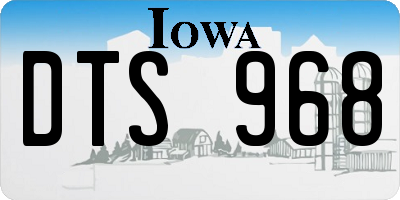 IA license plate DTS968