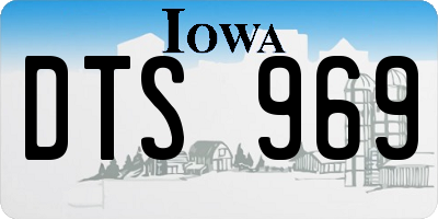 IA license plate DTS969