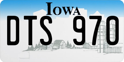 IA license plate DTS970