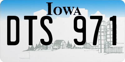 IA license plate DTS971