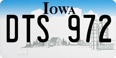 IA license plate DTS972