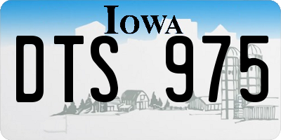 IA license plate DTS975