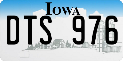 IA license plate DTS976