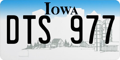 IA license plate DTS977