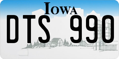 IA license plate DTS990