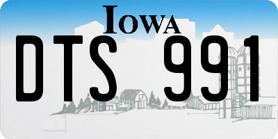 IA license plate DTS991