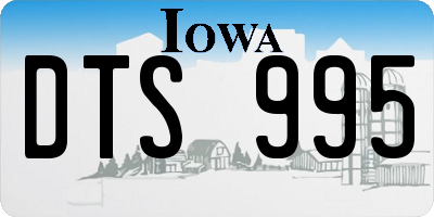 IA license plate DTS995