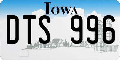 IA license plate DTS996