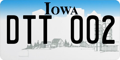 IA license plate DTT002