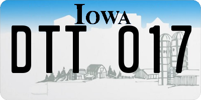 IA license plate DTT017