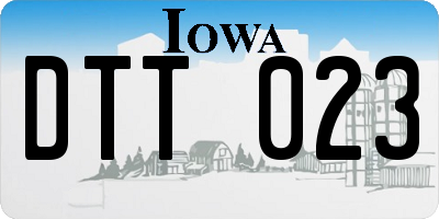 IA license plate DTT023