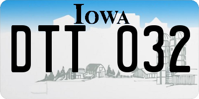 IA license plate DTT032